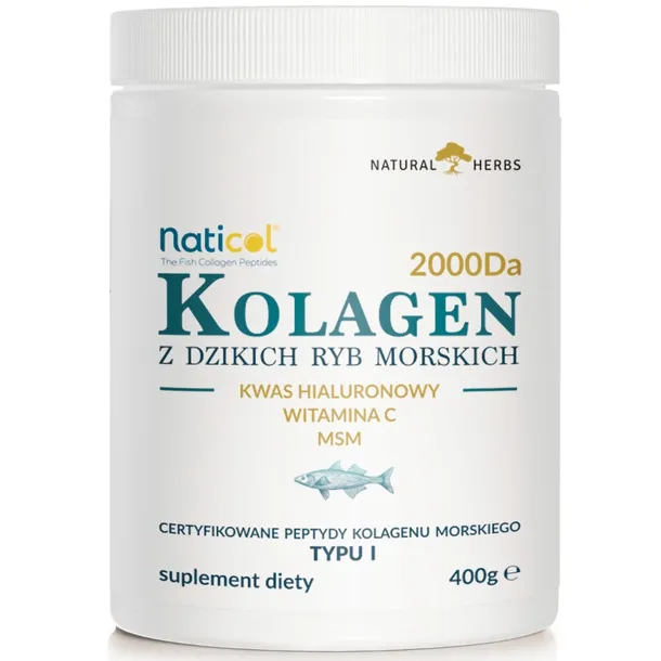 KOLAGEN z dziko żyjących ryb morskich WILD MARINE COLAGEN w Proszku 400 g
