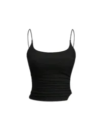 shein-czarny-top-na-ramiaczkach-z-marszczeniami-prosty-40-42-1ej