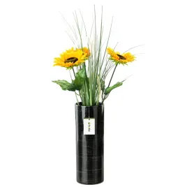 wazon-ceramiczny-tuba-czarny-srebrny-flakon-315cm
