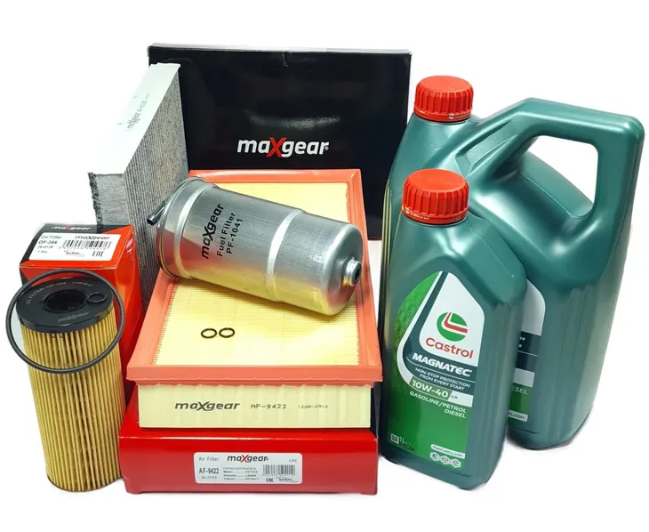 4 FILTRY 5L OLEJU CASTROL 10W40 A3 8L OCTAVIA I BORA GOLF IV 1.9 TDI SDI