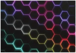 fototapeta-dla-dzieci-3d-heksagony-gaming-do-pokoju-dzieciecego-400x280
