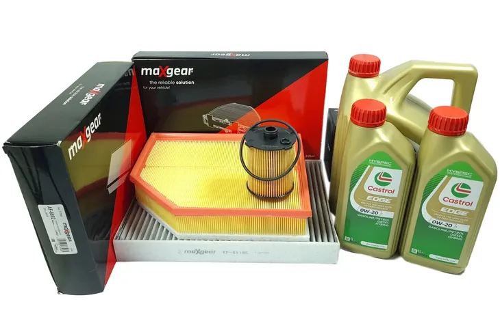 3 FILTRY 6L OLEJU CASTROL 0W20 V60 II V90 II XC60 II XC90 II 2.0 B4 T5 D3