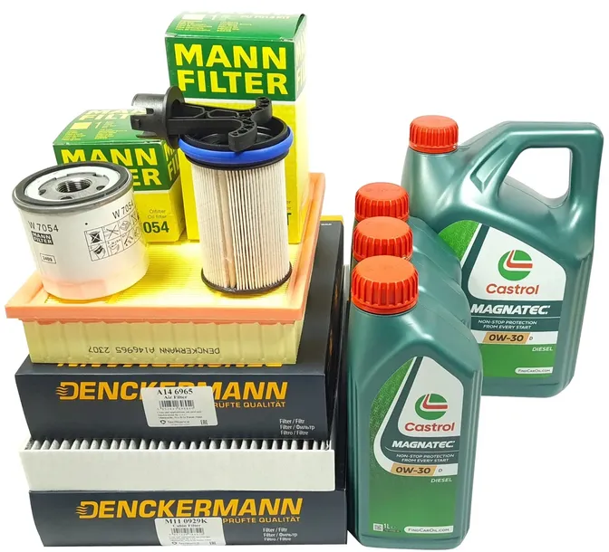 4 FILTRY 7L OLEJU CASTROL 0W30 GALAXY III MONDEO V S-MAX II 2.0 ECOBLUE