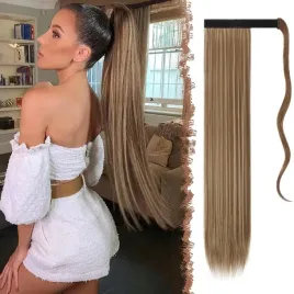 feshfen-przedluzanie-wlosow-w-kucyk-dlugie-proste-brazowo-blond-70-cm