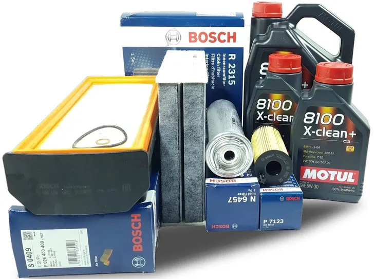 BOSCH 4 FILTRY 7L OLEJU MOTUL BMW F10 F11 530d 258KM 286KM 535d 313KM 3.0d
