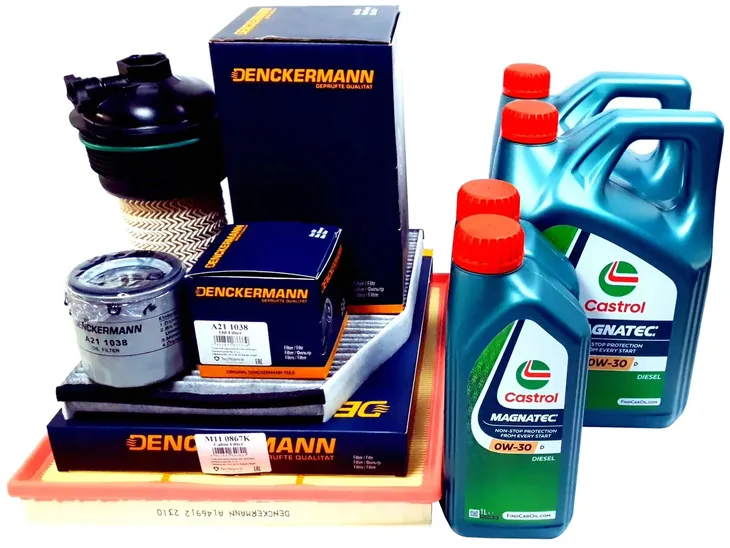 4 FILTRY 10L OLEJU CASTROL 0W30 TRANSIT/TOURNEO V363 2.0 ECOBLUE