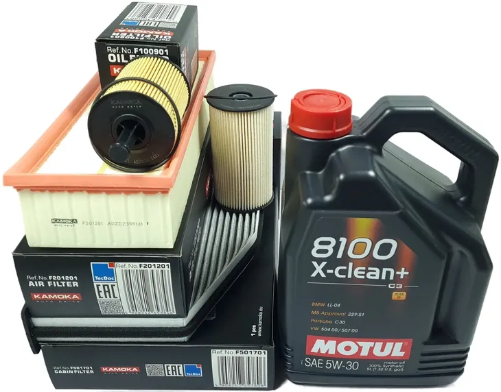 FILTRY 5L OLEJU MOTUL 5W30 GOLF V SCIROCCO III PASSAT B6 B7 1.9 2.0 TDI