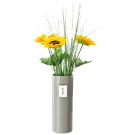 wazon-ceramiczny-tuba-szary-flakon-wysoki-315cm