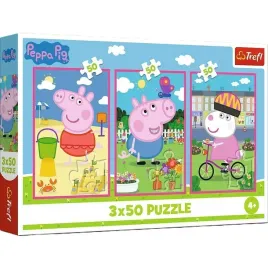 puzzle-3x50-sila-przyjazni-peppa-pig-trefl-trefl