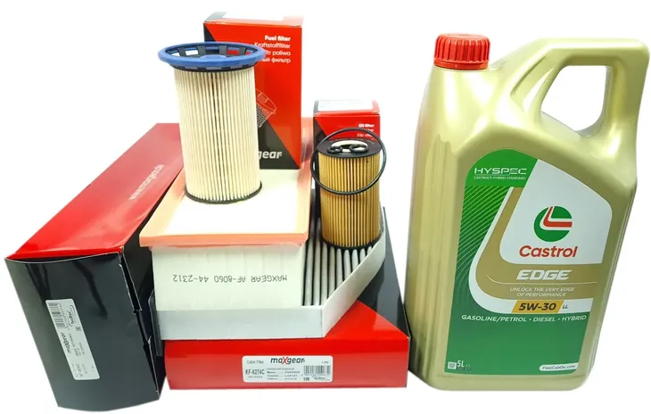 4 FILTRY 5L OLEJU CASTROL 5W30 CC B7 PASSAT B7 SHARAN II TIGUAN I 2.0 TDI