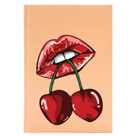 kalendarz-ksiazkowy-a5-2026-brzoskwiniowy-prezent-cherry-lips-owocowe-wzory