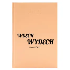 kalendarz-ksiazkowy-a5-2026-brzoskwiniowy-planer-wdech-wydech-pozytywne-wz