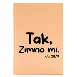 kalendarz-ksiazkowy-a5-2026-brzoskwiniowy-planer-zabawny-tak-zimno-mi-wz