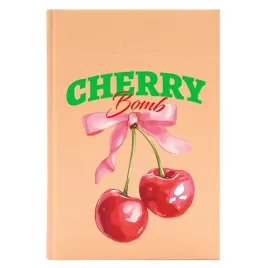 kalendarz-ksiazkowy-a5-2026-brzoskwiniowy-prezent-cherry-bomb-owocowe-wzory