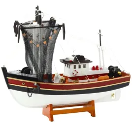 model-kolekcjonerski-dekoracyjny-statek-kuter-rybacki-siec-polowowa-38x31cm