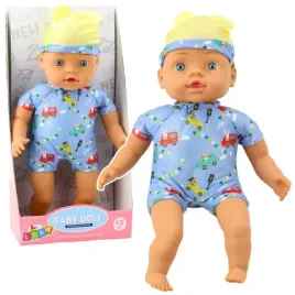 lalka-bobas-niebieskie-ubranko-z-wzorami-czapeczka-z-uszami-31cm-lean-toys