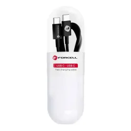 2-x-forcell-c293-kabel-typ-c-do-typ-c-pd-qc-48w-tuba-1-m-czarny