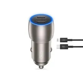 2-x-ladowarka-samochodowa-xo-cc51-qc-40w-2xusb-c-szara-kabel-lightning
