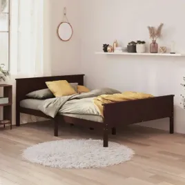 vidaxl-rama-lozka-ciemnobrazowa-lite-drewno-sosnowe-160-x-200-cm