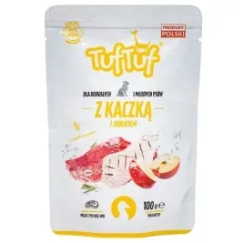 mokra-karma-dla-psa-tuf-tuf-saszetka-mielonka-z-kaczka-100g