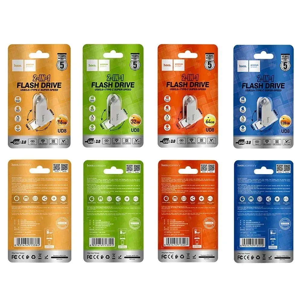 2-x-hoco-pendrive-usb-a-usb-c-ud8-16gb-usb3-0
