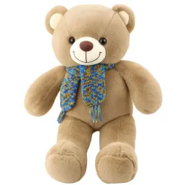 pluszowa-maskotka-przytulanka-mis-kolorowy-szalik-welniany-brazowy-55cm-lea