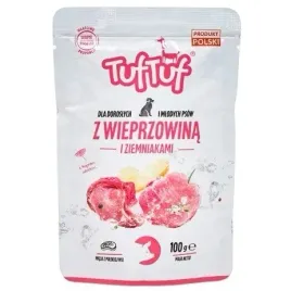 mokra-karma-dla-psa-tuf-tuf-saszetka-mielonka-z-wieprzowina-100g