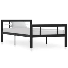 vidaxl-rama-lozka-czarno-biala-metalowa-90-x-200-cm
