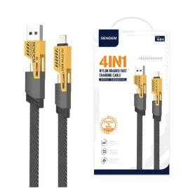 2-x-kabel-usb-c-27w-65w-pd-szybkie-ladowanie-sendem-m84-4w1-zolty-nylonowy