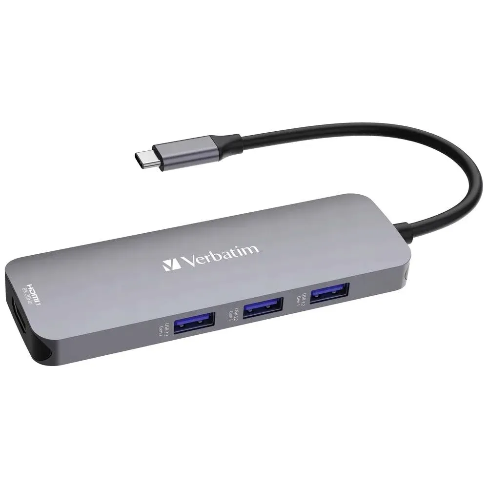 2-x-verbatim-adapter-hub-usb-c-2xhdmi-3xusb-a-sd-microsd-usb-c-aluminio