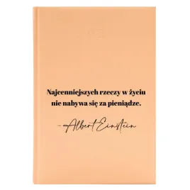 kalendarz-a5-2026-brzoskwiniowy-terminarz-z-cytatem-cytat-albert-einstein