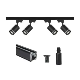 reflektory-szynowe-ring-gu10-czarne-4-sztuki-z-szyna-200-cm-trojfazowa