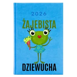 kalendarz-ksiazkowy-a5-2026-blekitny-zabawny-prezent-zajebista-dziewucha-wz