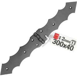 zawias-do-bramy-drewnianej-ozdobny-czarny-300x40-francuski-skrzyniowy-1szt