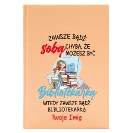 kalendarz-a5-2026-brzoskwiniowy-dla-bibliotekarki-zawsze-badz-bibliotekarka