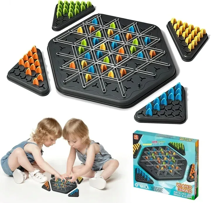 triggle-board-game-chain-triangle-chess-game-desktop-interactive-game-3d