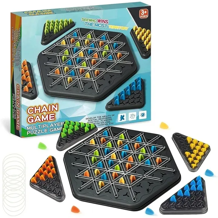 triggle-board-game-chain-triangle-chess-game-desktop-interactive-game-3d