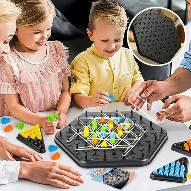 triggle-board-game-chain-triangle-chess-game-desktop-interactive-game-3d-stan-nowy-stan-opakowania-oryginalne