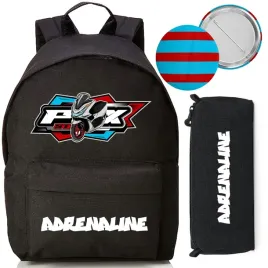 zestaw-plecak-czarny-piornik-przypinka-adrenalina-motocykl-mlodziezowy
