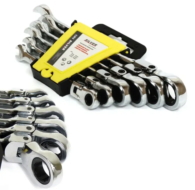 KLUCZ KLUCZE PŁASKO OCZKOWE ŁAMANE Z GRZECHOTKĄ 8-19mm ZESTAW 6 KLUCZY
