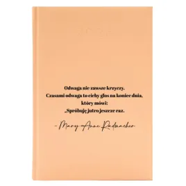 kalendarz-a5-2026-brzoskwiniowy-z-cytatem-cytat-mary-anne-radmacher-wzory