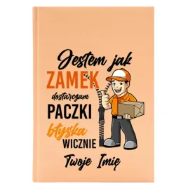 kalendarz-a5-2026-brzoskwiniowy-dla-kuriera-dostarczam-paczki-blyskawicznie