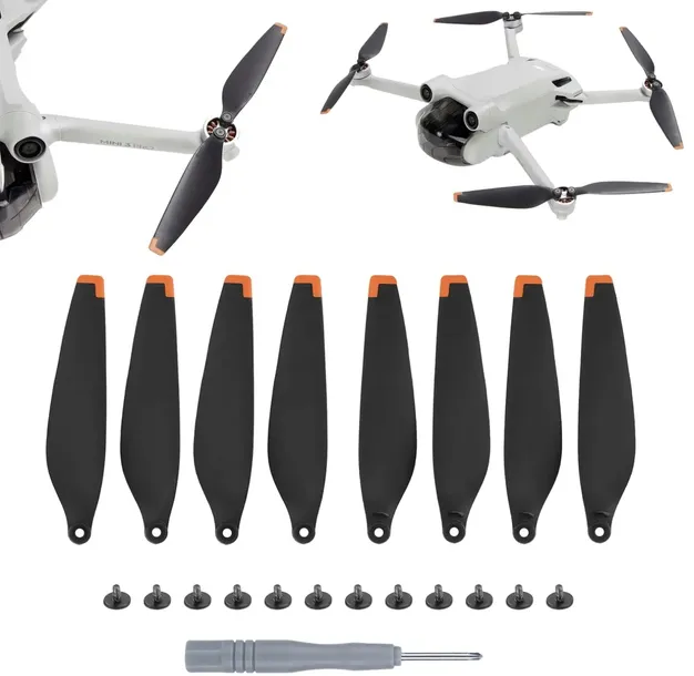 ŚMIGŁA DO DRONA DJI MINI 3 PRO / 4 PRO - 8 SZTUK 6030F ORANGE KOMPLET