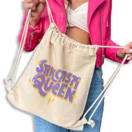 worek-plecak-bezowy-smieszny-gadzet-prezent-dla-kobiet-sarcasm-queen-wzor