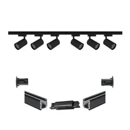 komplet-6-reflektorow-na-gu10-szyna-2x1m-czarna-3f-do-montazu-sufitowego