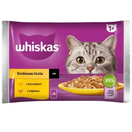 whiskas-mokra-karma-dla-kota-indyk-i-kurczak-w-sosie-saszetki-4x85-g