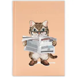 kalendarz-ksiazkowy-2026-kitten-news-brzoskwiniowy-planer-na-prezent-wzory
