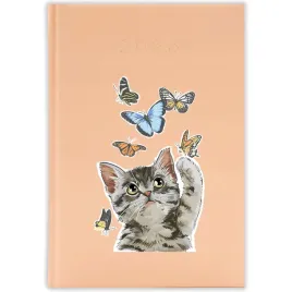 kalendarz-ksiazkowy-2026-cat-and-butterfly-brzoskwiniowy-prezent-terminarz-wz