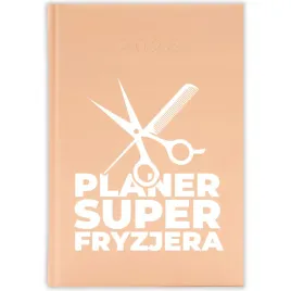 kalendarz-ksiazkowy-2026-planer-super-fryzjera-brzoskwiniowy-prezent-wzory