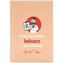 kalendarz-ksiazkowy-2026-lekarz-z-powolaniem-brzoskwiniowy-na-prezent-wzory